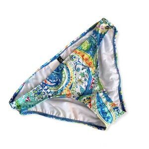Lauren Ralph Lauren Mystic Paisley Hipster Swim Bikini Bottom in Blue Size 8 NEW